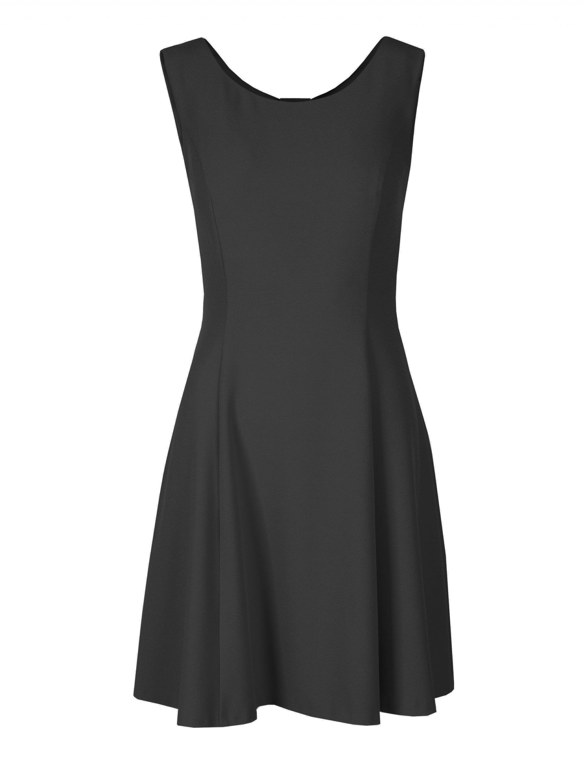 Sleeveless dress with round neck and bow on the backside 0